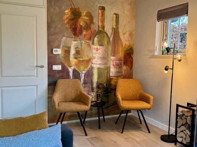 woonkamer behang klein